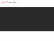 Tablet Screenshot of listingpresentationforagents.com